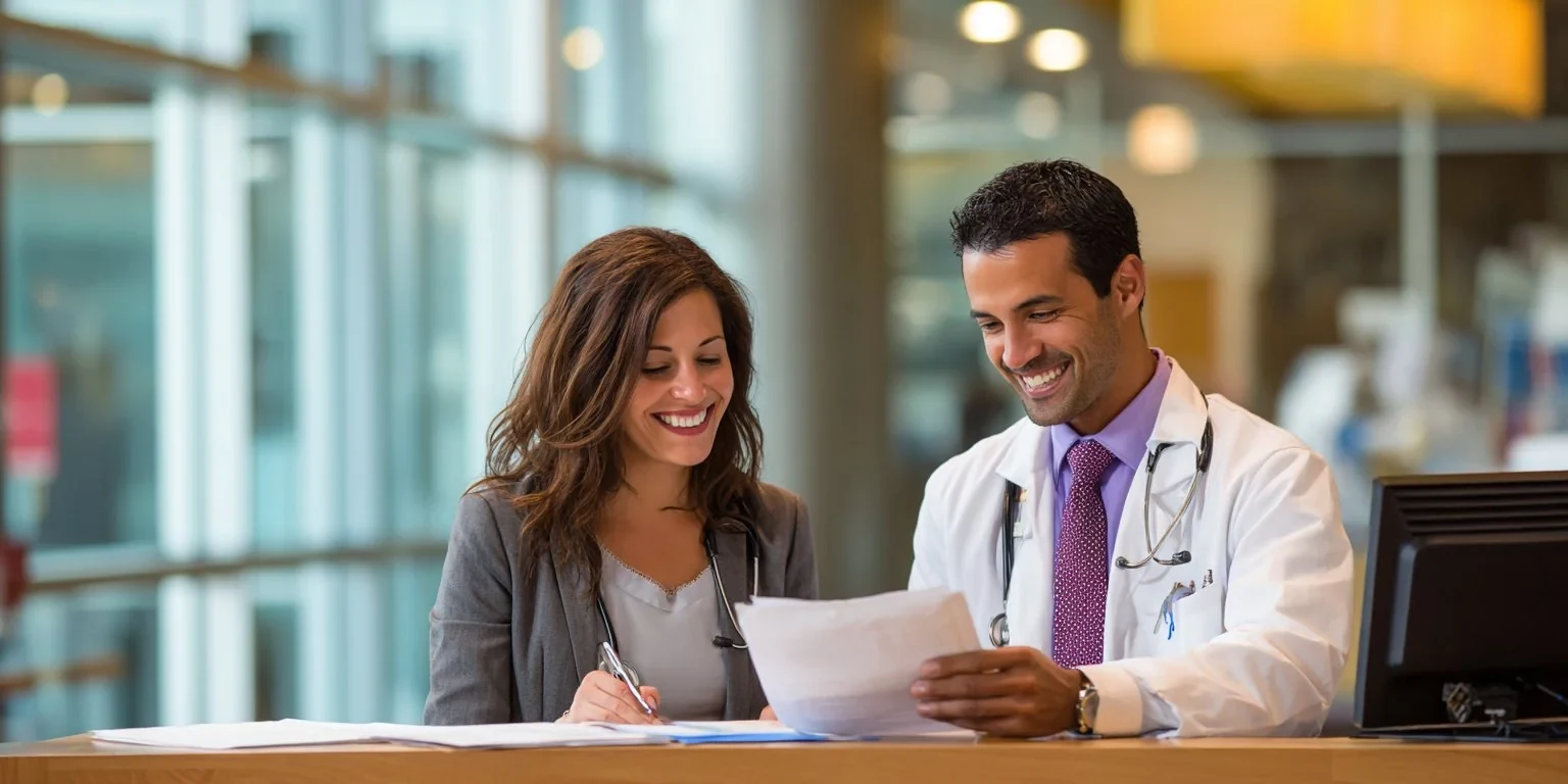 A patient discussing a medical procedure
